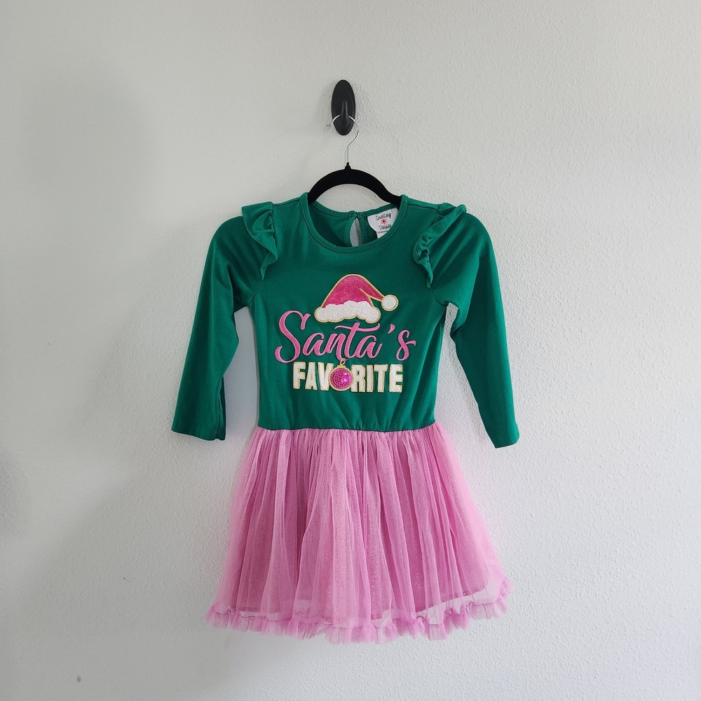 Girls Christmas Holiday Santas Favorite Tutu Dress size 6